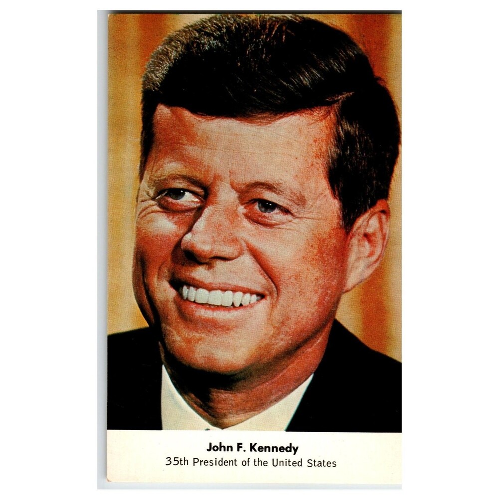 JFK John F. Kennedy 35th US President Smiling Portrait Postcard PE-293
